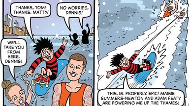 Beano's special edition BeONE comic celebrating British sporting achievements of 2021